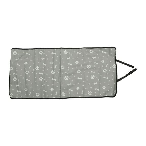Unique Bargains 1 Pcs Universal Waterproof Car Seat Cover for Pet Bone Paw Pattern Gray