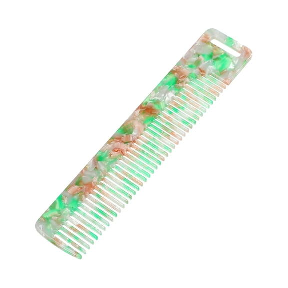 Unique Bargains 1 Pcs Women Detangling Anti-Static Wide Tooth Comb for Curly Thick Wavy Straight Hair Green