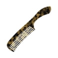 thumbnail image 1 of Unique Bargains 1 Pcs Women Handheld Wide Tooth Comb for Curly Thick Wavy Straight Hair Brown and Yellow, 1 of 6