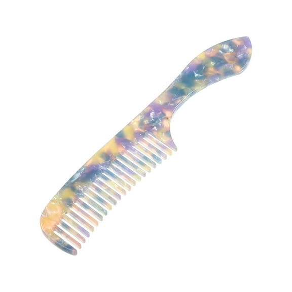 Unique Bargains 1 Pcs Women Handheld Wide Tooth Comb for Curly Thick Wavy Straight Hair Purple