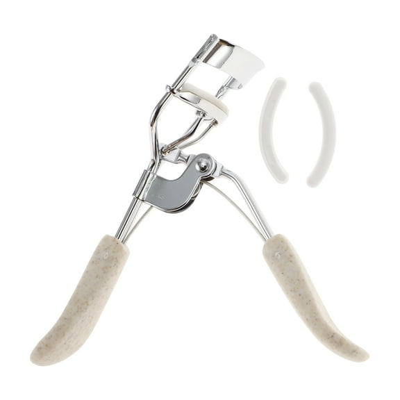 Unique Bargains 1 Pcs Women Durable Eyelash Curler for Beauty Parlor Business Travel Carbon Steel PS Beige