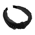 thumbnail image 1 of Unique Bargains 1 Pcs Women Knotted Headbands Fashion Bead Knot Headband Hair Accessories Black, 1 of 7