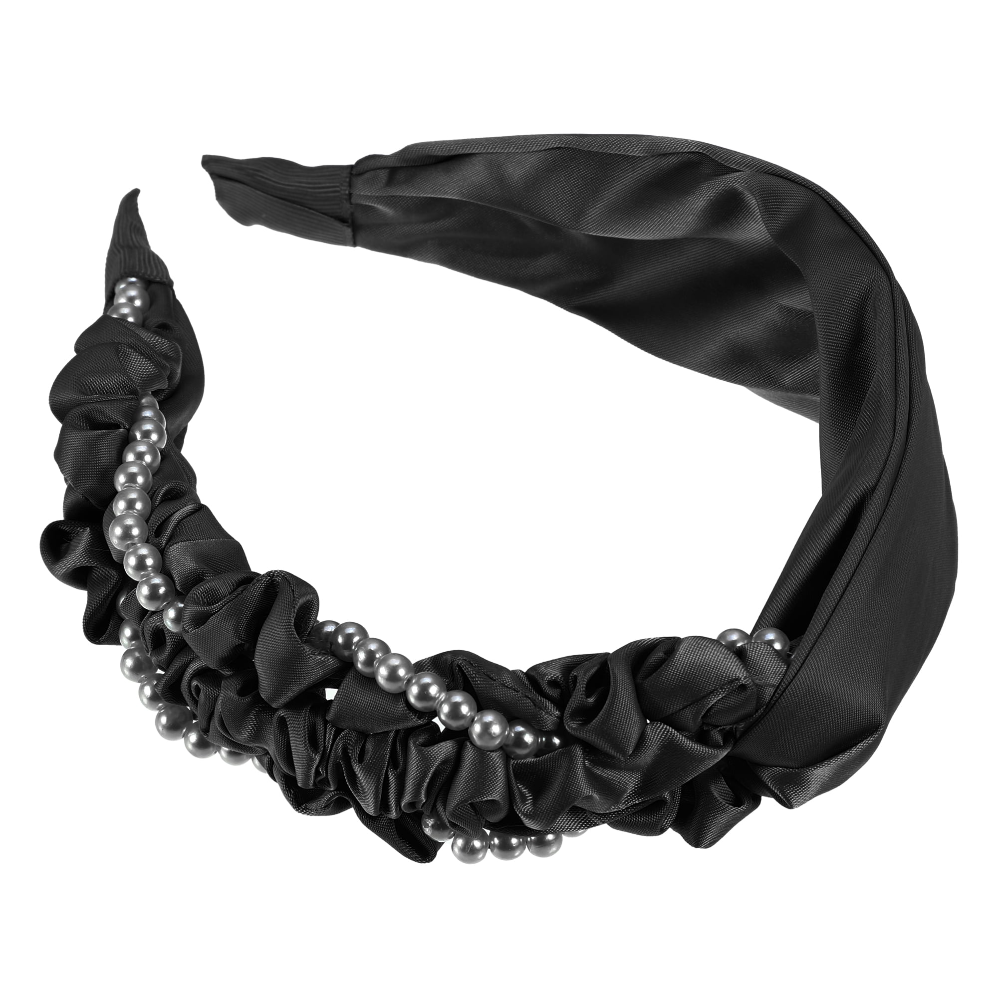 Unique Bargains 1 Pcs Women Knotted Headbands Fashion Faux Pearl Beaded