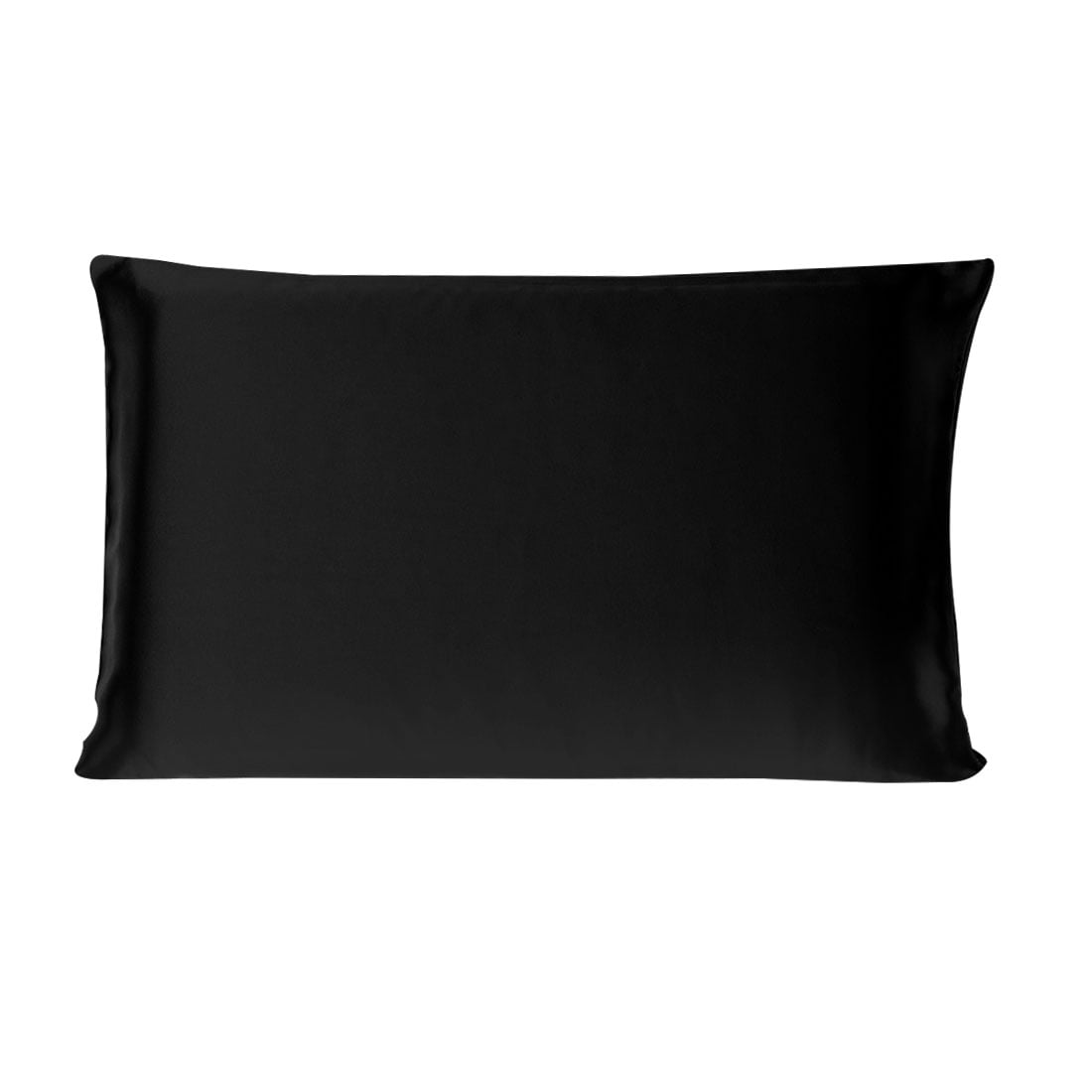Unique Bargains 1 Piece 100% Silk Pillowcase Black Queen