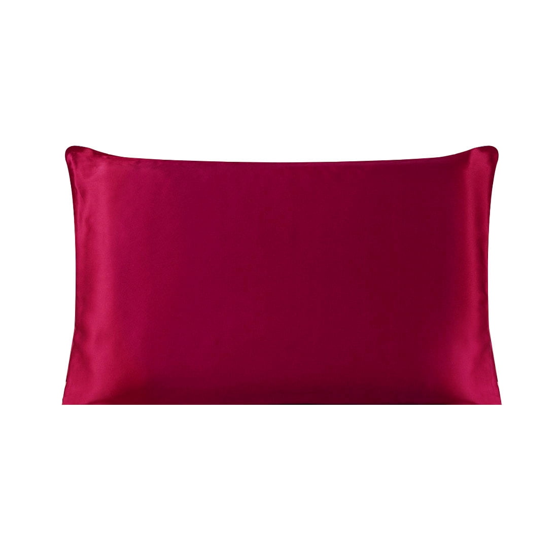Unique Bargains 1 Piece 100% Silk Pillowcase Burgundy Queen