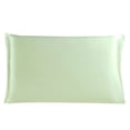 thumbnail image 1 of Unique Bargains 1 Piece 100% Silk Pillowcase Green Standard, 1 of 7