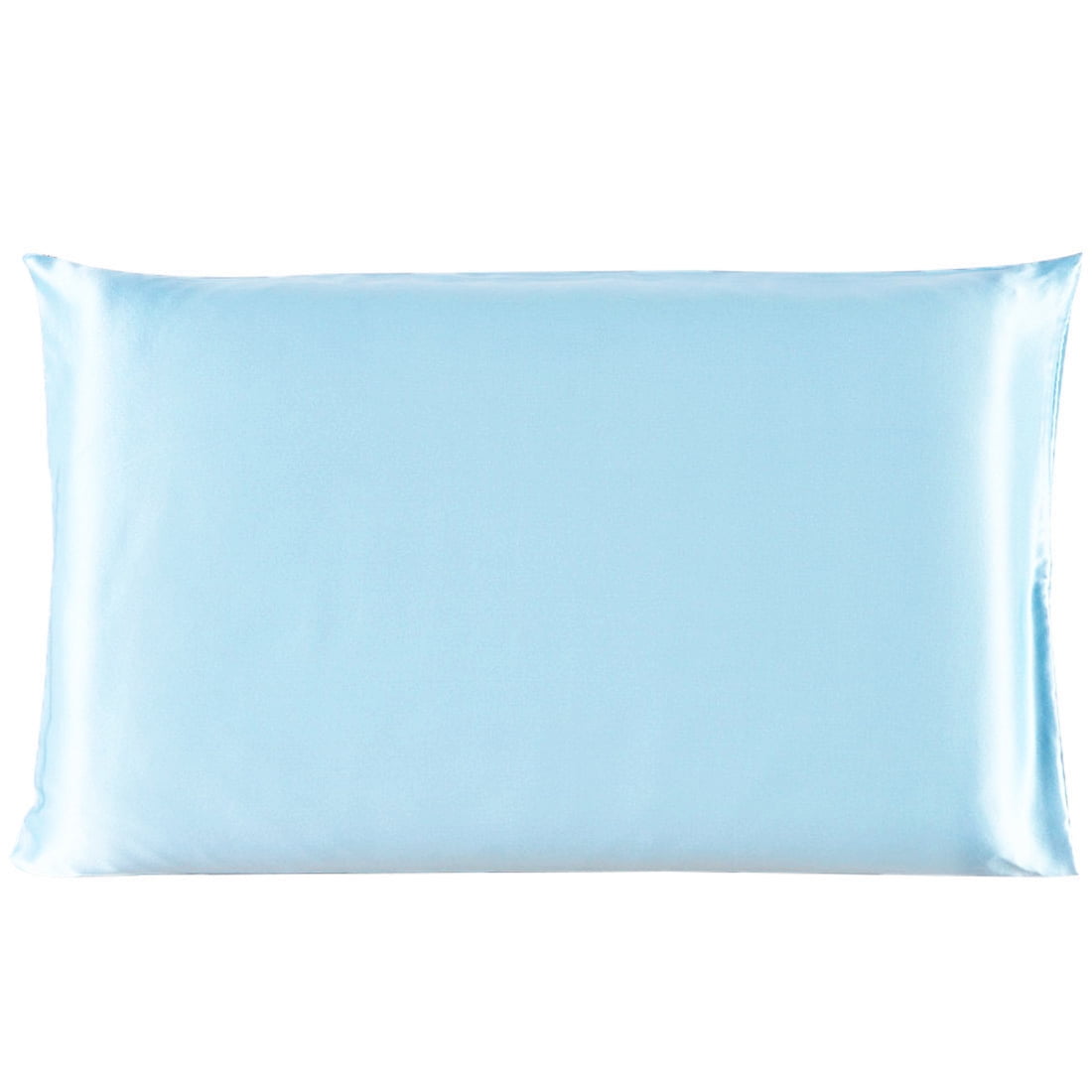 Unique Bargains 1 Piece 100% Silk Pillowcase Light Blue Standard