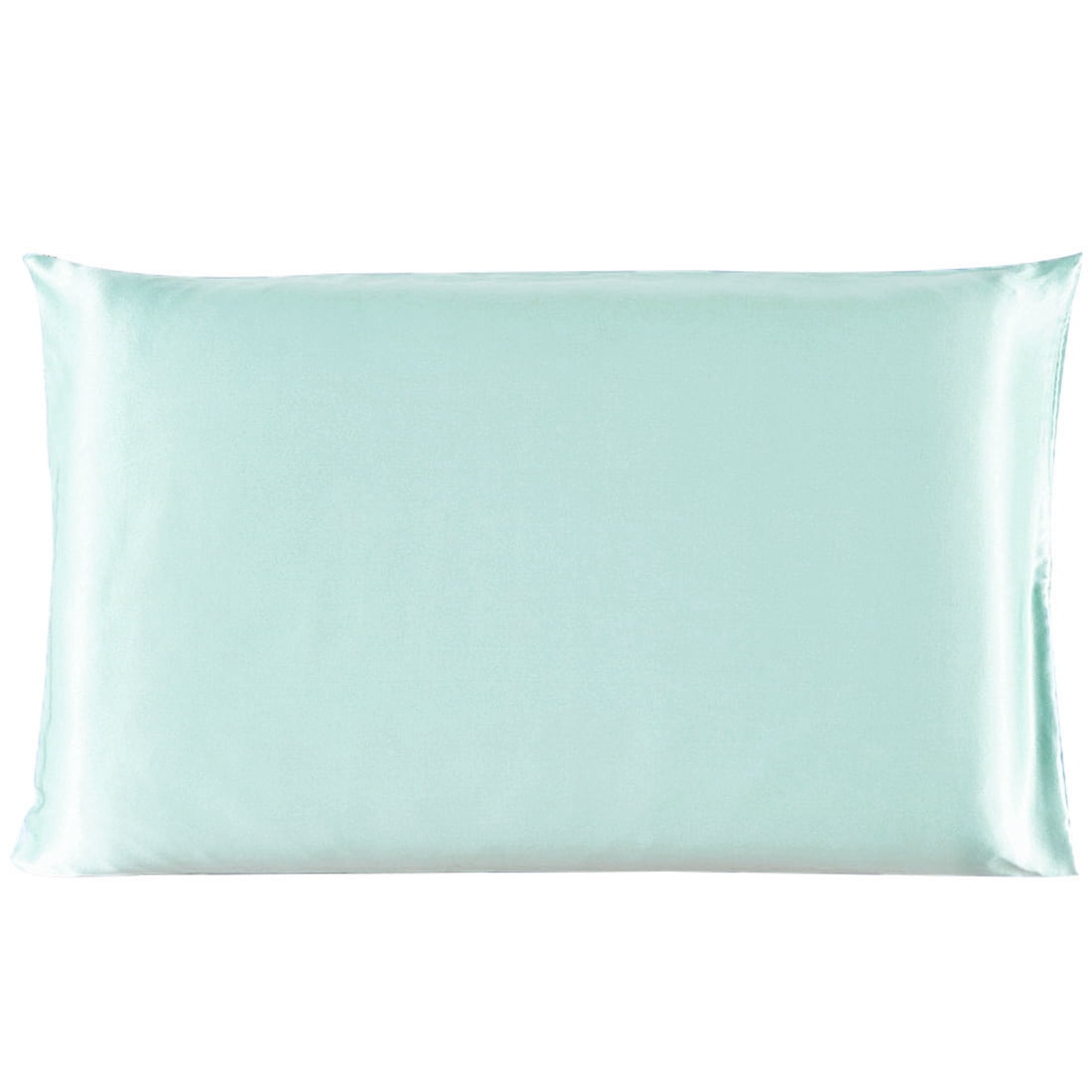 Unique Bargains 1 Piece 100% Silk Pillowcase Light Green Queen