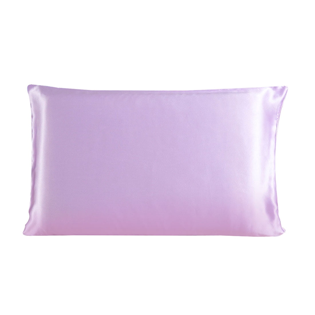 Unique Bargains 1 Piece 100% Silk Pillowcase Light Purple Queen