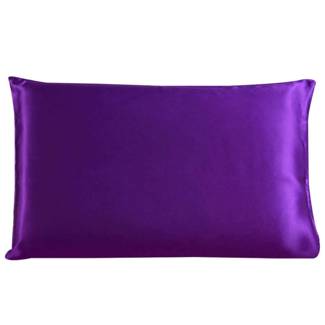 Unique Bargains 1 Piece 100% Silk Pillowcase Purple Standard