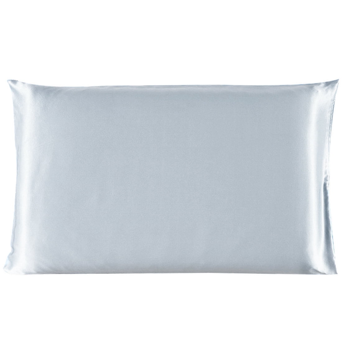 Unique Bargains 1 Piece 100% Silk Pillowcase Silver Gray Standard
