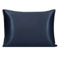 thumbnail image 1 of Unique Bargains 1 Piece 22 Momme 100% Silk Pillowcase Navy King, 1 of 8