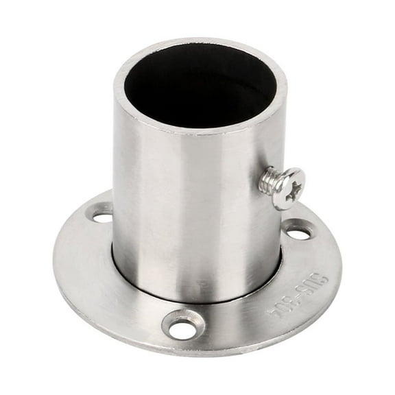 Unique Bargains 1 Piece 304 Stainless Steel Rod Bracket Flange Lever Support 1.2' Dia, High-Gloss