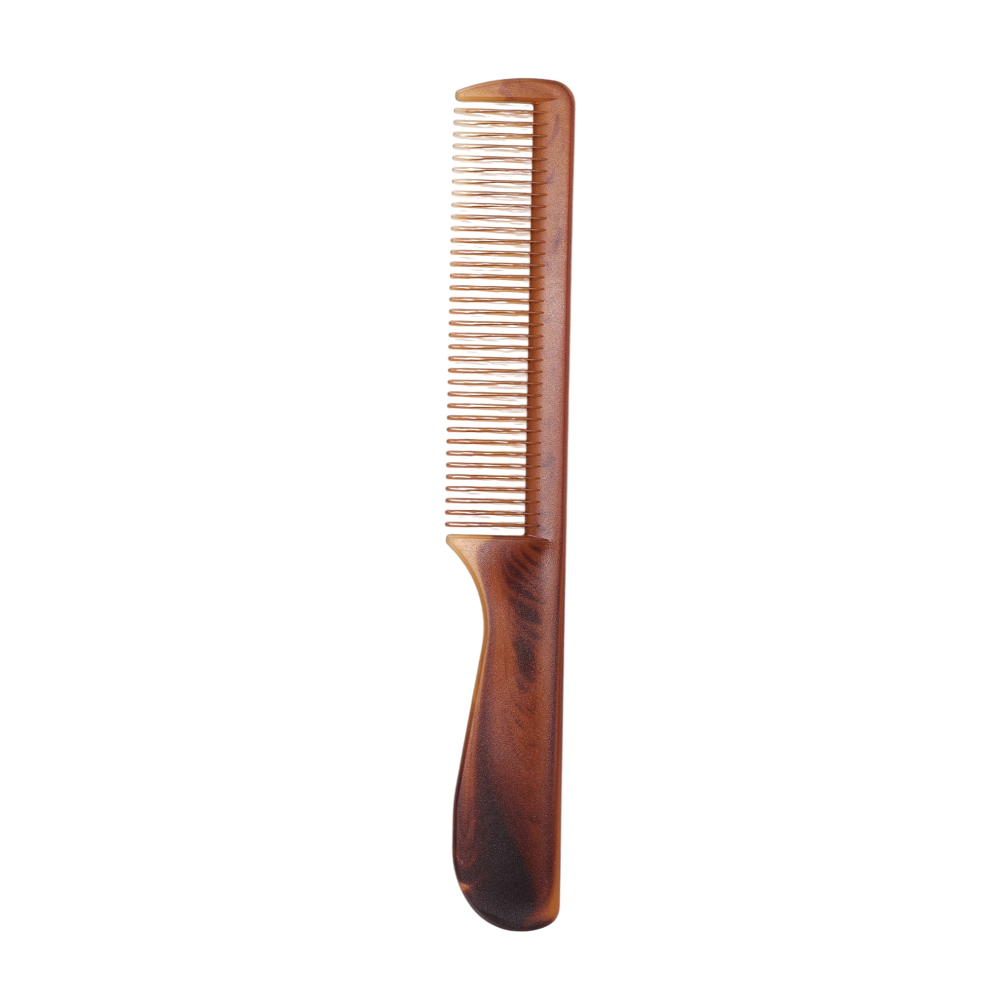 Unique Bargains 1 Piece Comfortable Two-Color Flat Comb in Amber Color for All Hair Types