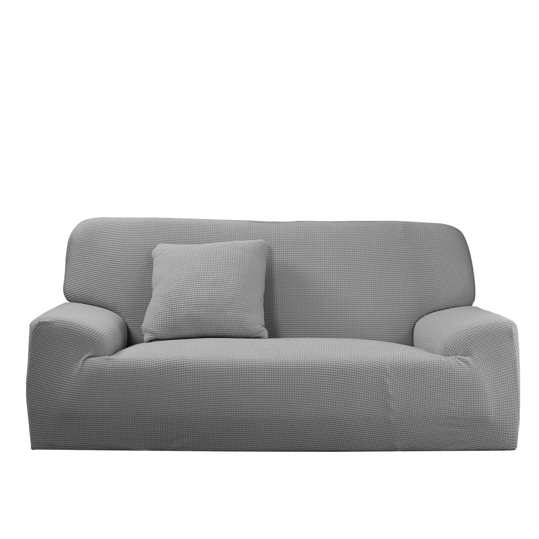 Unique Bargains 1-Piece Jacquard Solid Stretch Sofa Slipcover, Gray