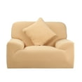 thumbnail image 1 of Unique Bargains 1-Piece Jacquard Textured Stretch Armchair Slipcover, Yellow, 1 of 7