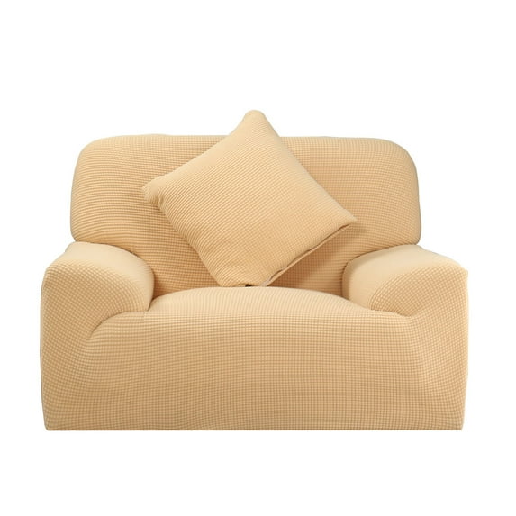 Unique Bargains 1-Piece Jacquard Textured Stretch Armchair Slipcover, Yellow