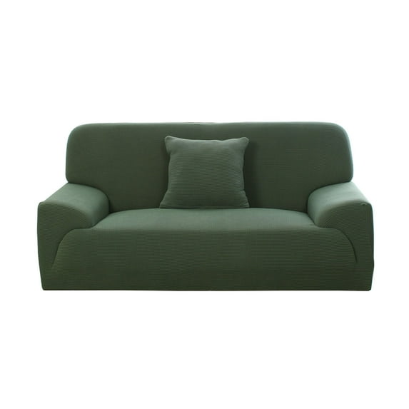 Unique Bargains 1-Piece Jacquard Solid Stretch XL Sofa Slipcover, Green