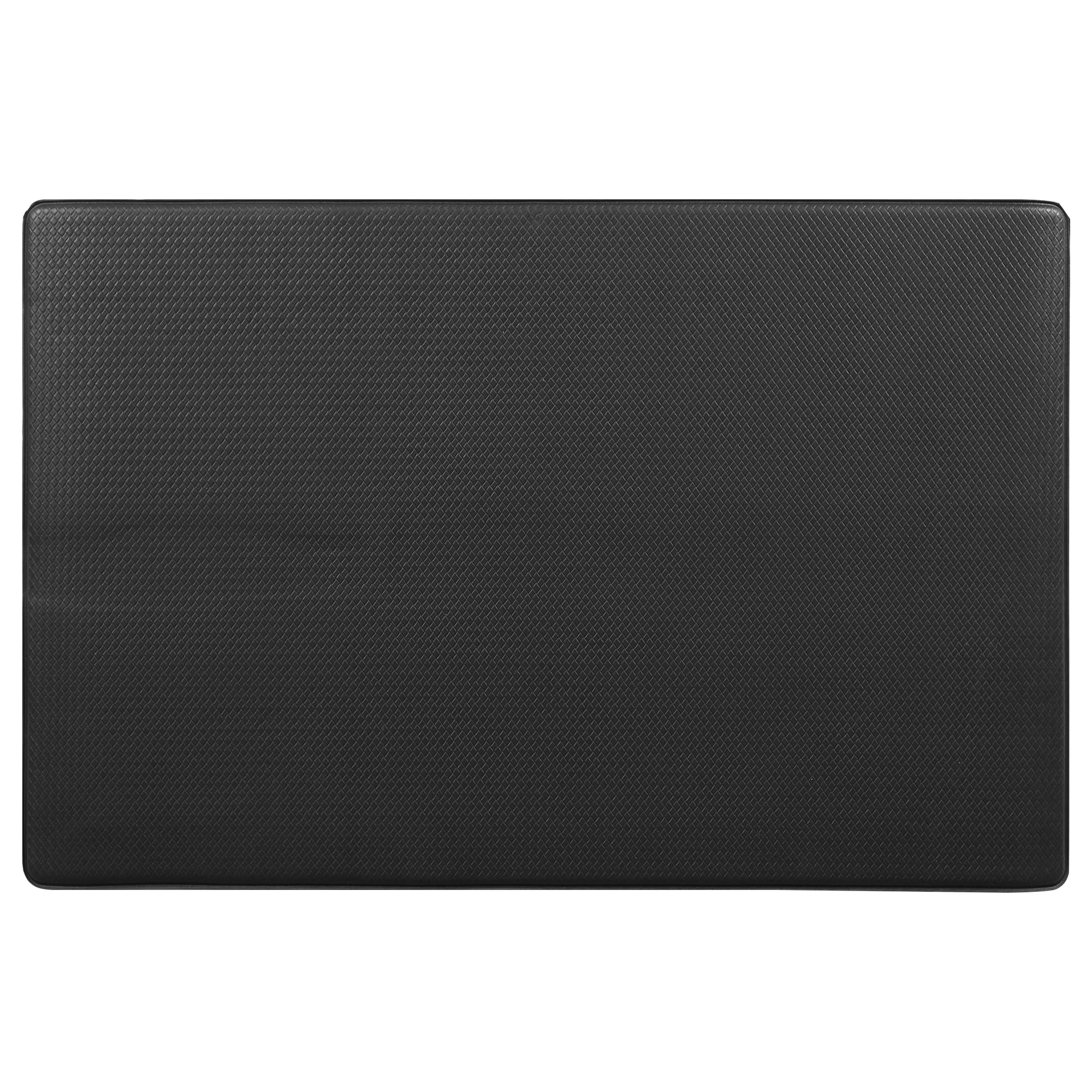 Unique Bargains 1 Piece Kitchen Runner Rug, Waterproof Comfort Solid Color Kitchen Mat Black 18" x 28"