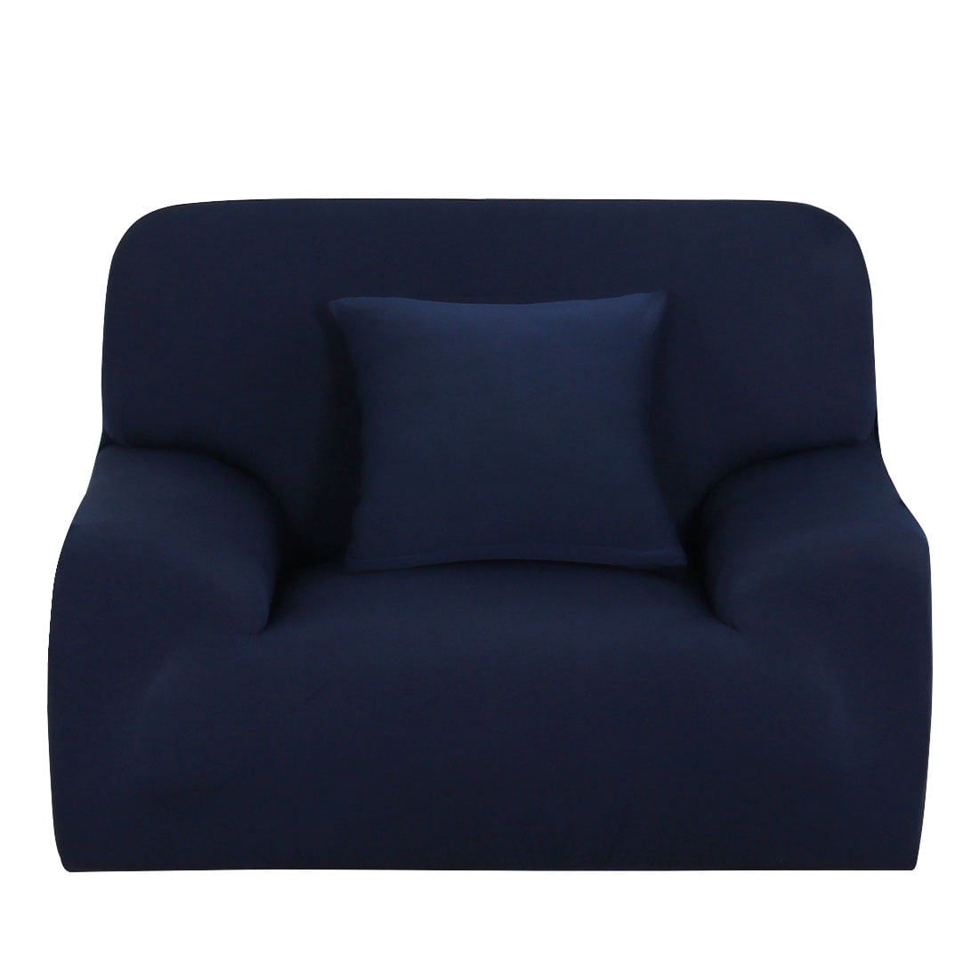Unique Bargains 1-Piece Modern Solid Stretch Armchair Slipcover, Dark Blue