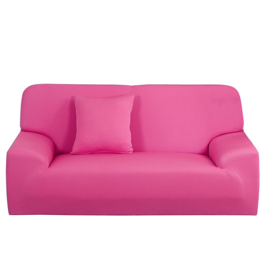 Unique Bargains 1-Piece Modern Solid Stretch Sofa Slipcover, Fuchsia