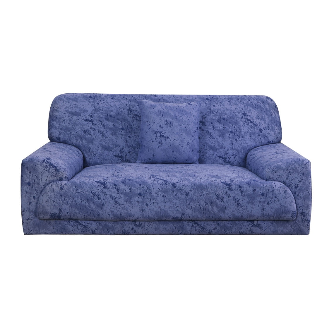 Unique Bargains 1-Piece Traditional Artistic loveseat cover, Navy Blue