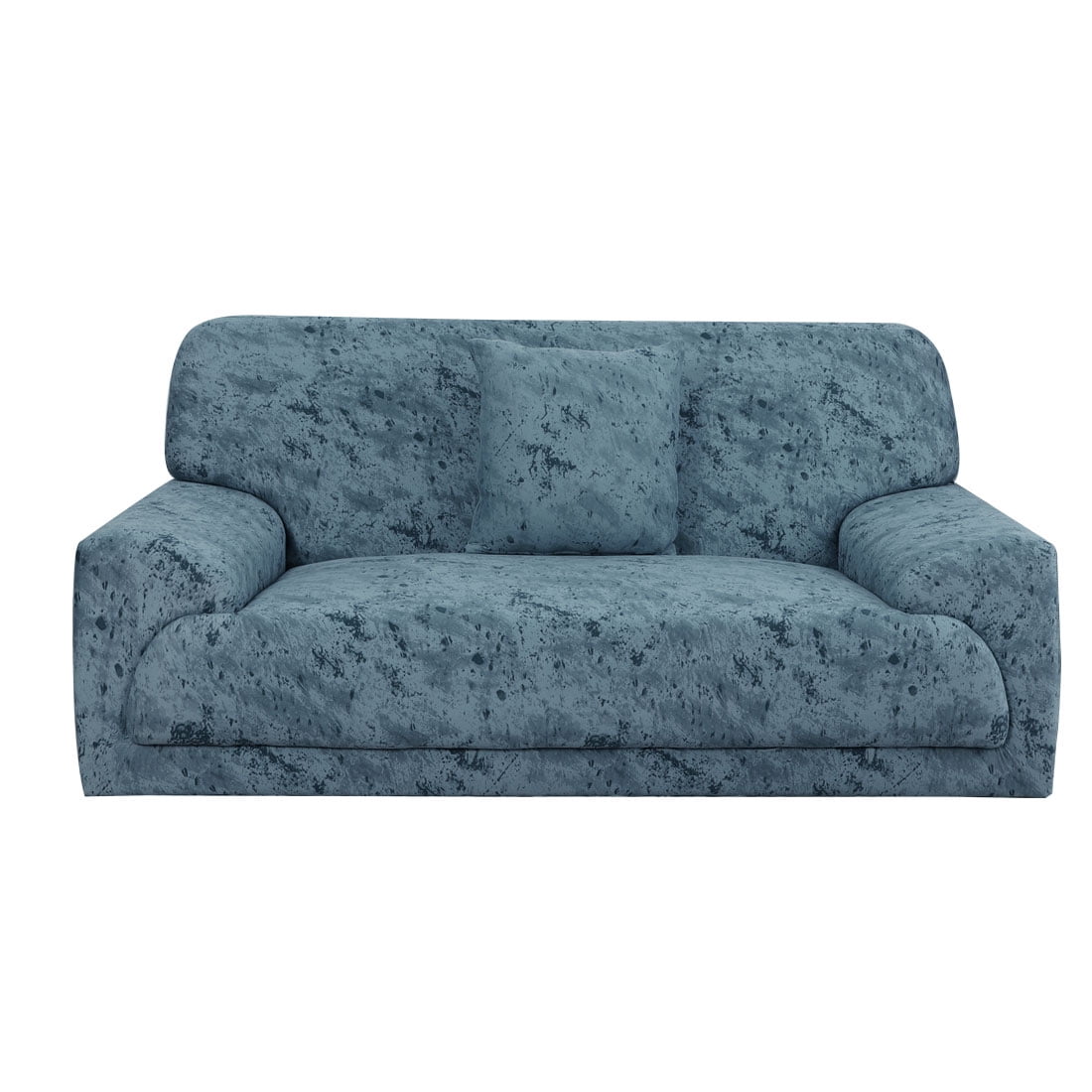 Unique Bargains 1-Piece Traditional Artistic loveseat cover, Slate Blue