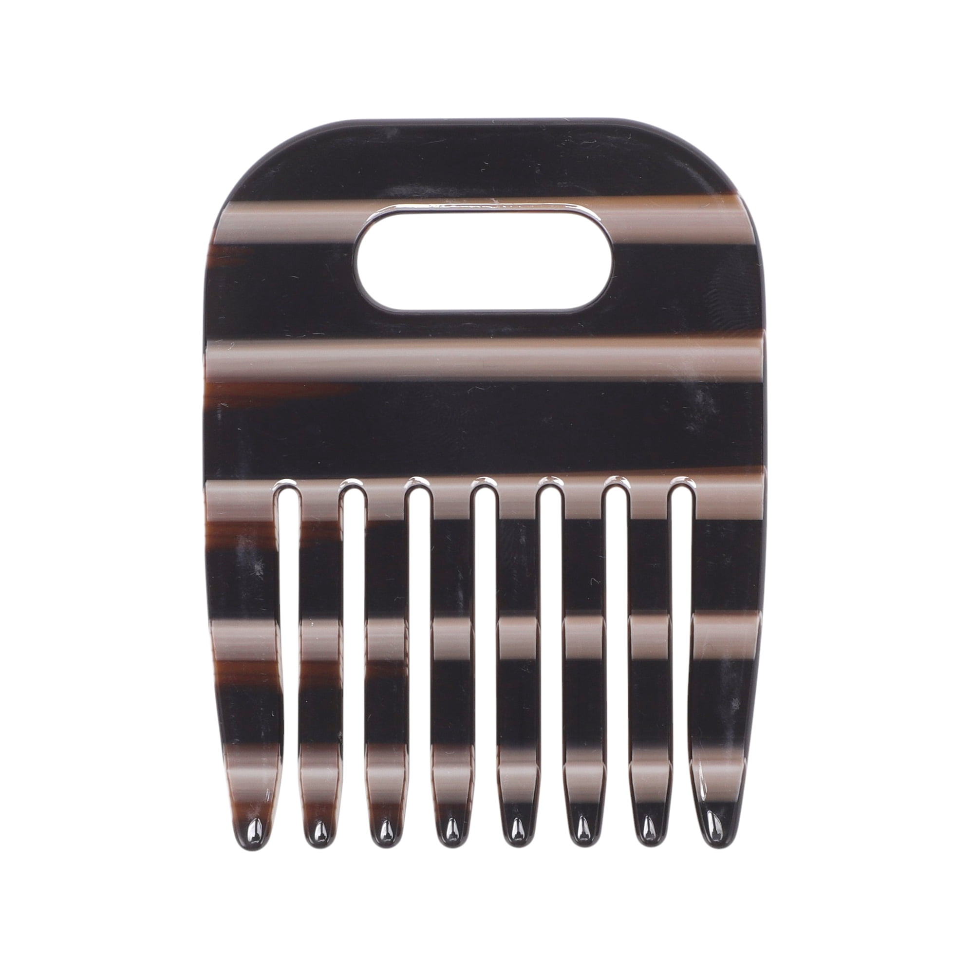 Unique Bargains 1 Piece Women Durable Vintage Acetate Comb for Curly Hair Black White