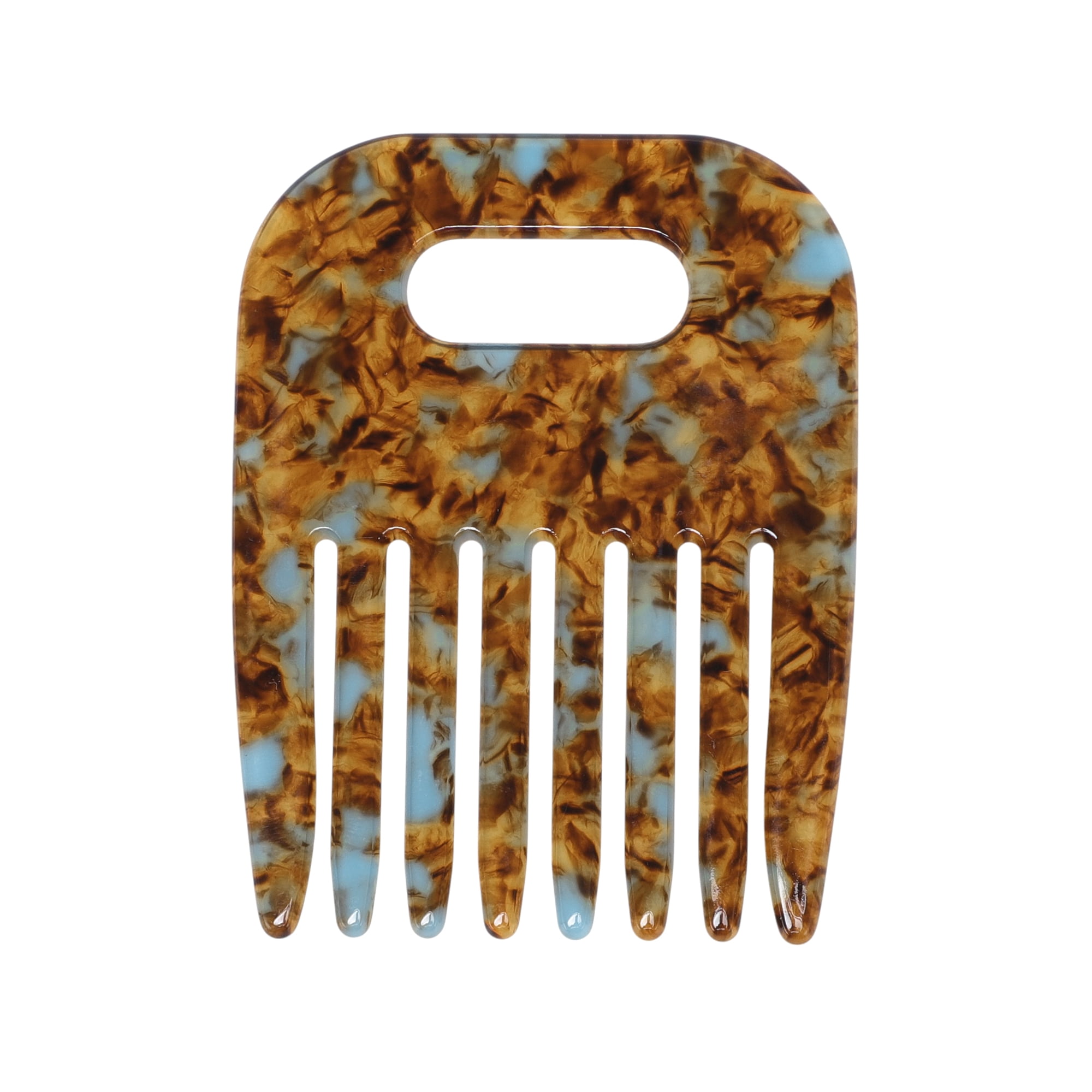 Unique Bargains 1 Piece Women Durable Vintage Acetate Comb for Curly Hair Brown