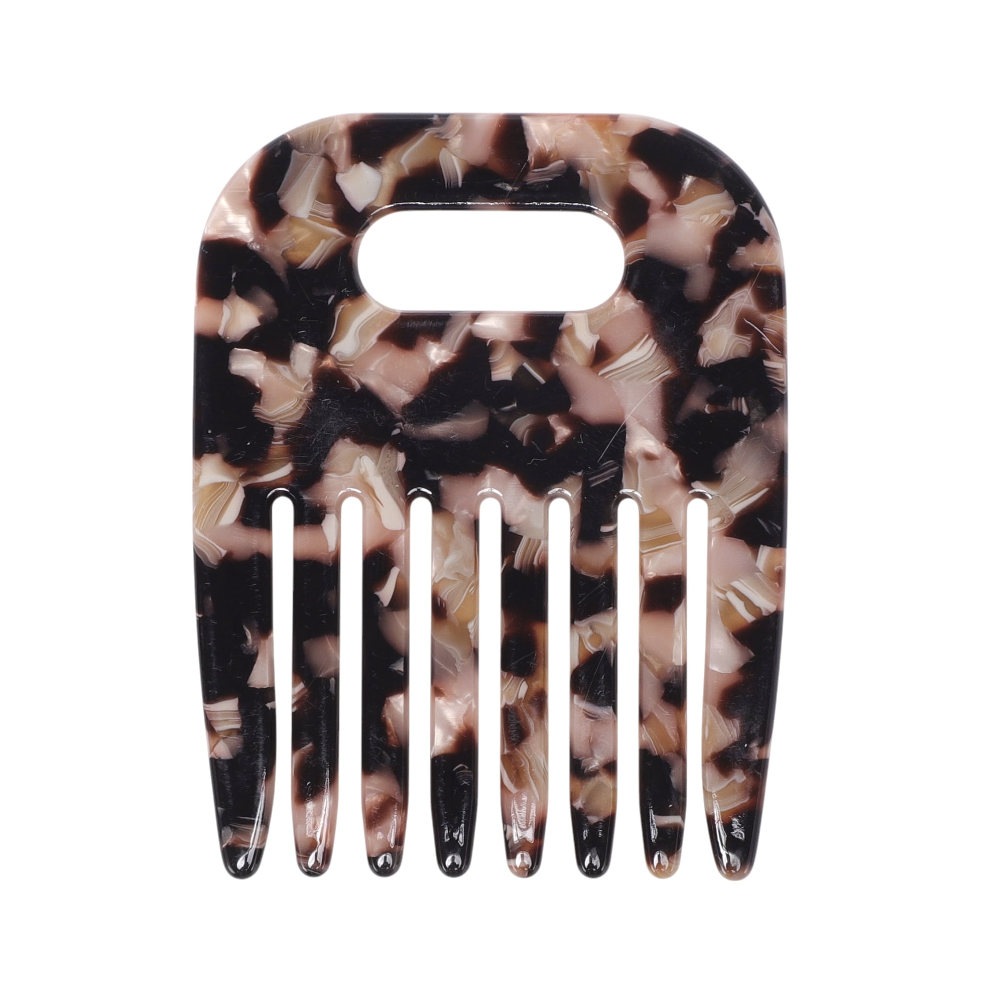 Unique Bargains 1 Piece Women Durable Vintage Acetate Comb for Curly Hair Colorful