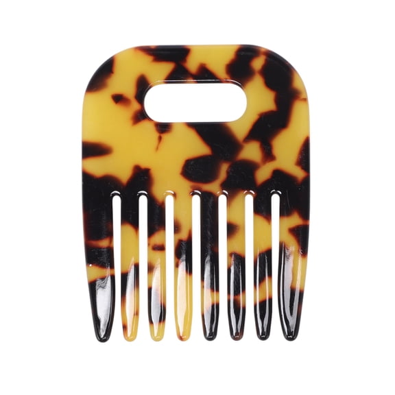 Unique Bargains 1 Piece Women Durable Vintage Acetate Comb for Curly Hair Dark Brown