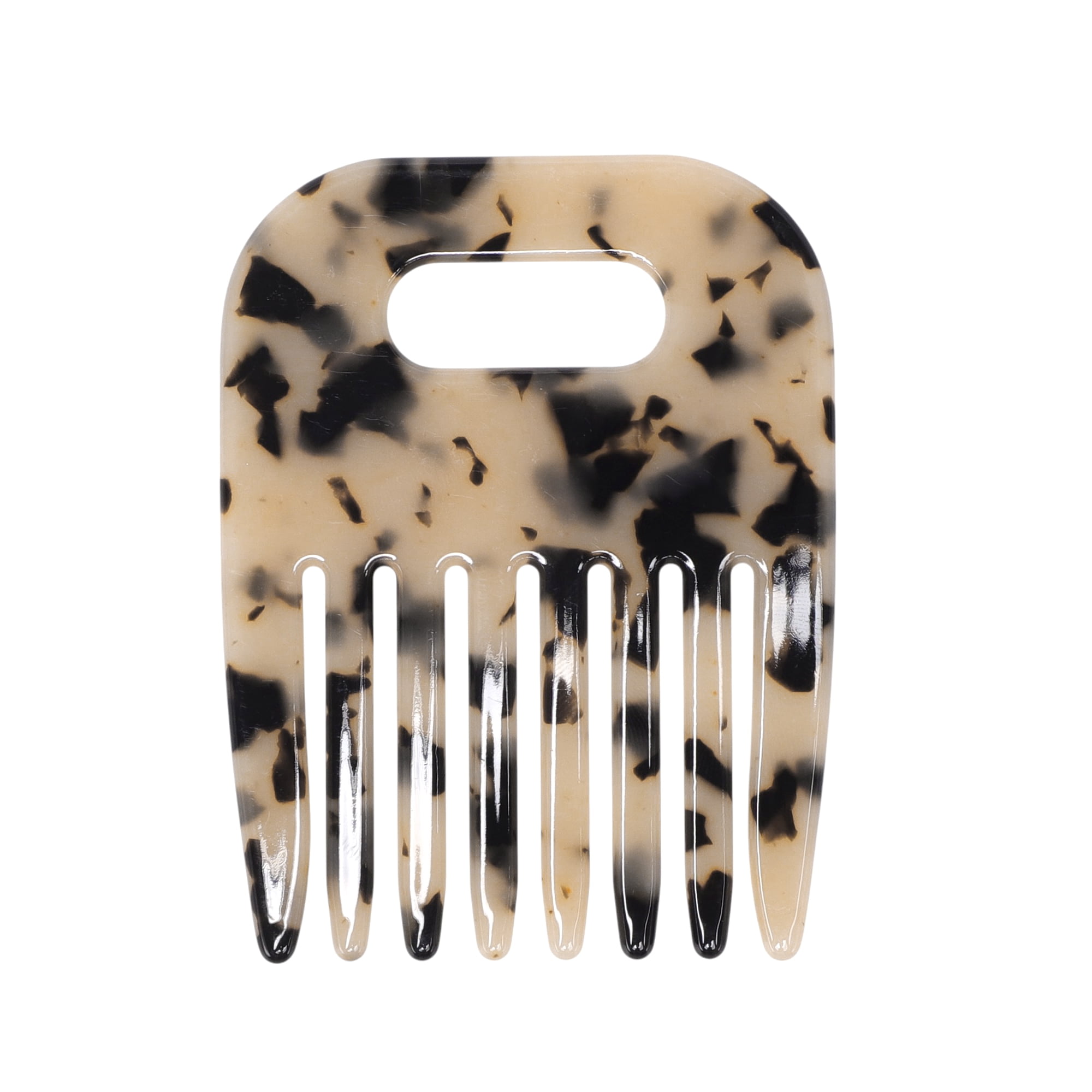 Unique Bargains 1 Piece Women Durable Vintage Acetate Comb for Curly Hair Light Brown