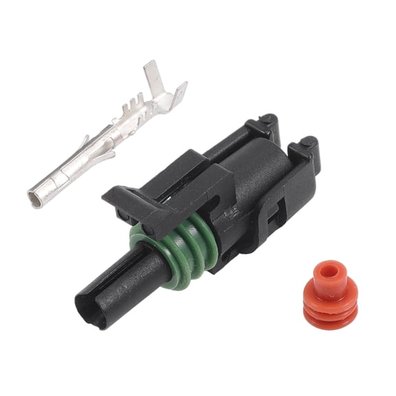 Unique Bargains 1 Pin Car Electrical Wire Connector Plug Kits Waterproof for Car Boat RV 1 Set