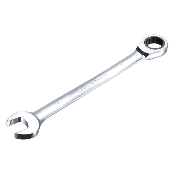 Unique Bargains 1" Ratcheting Combination Wrench SAE 72 Teeth 12 Point Ratchet Box Ended Spanner Tools, Cr-V.