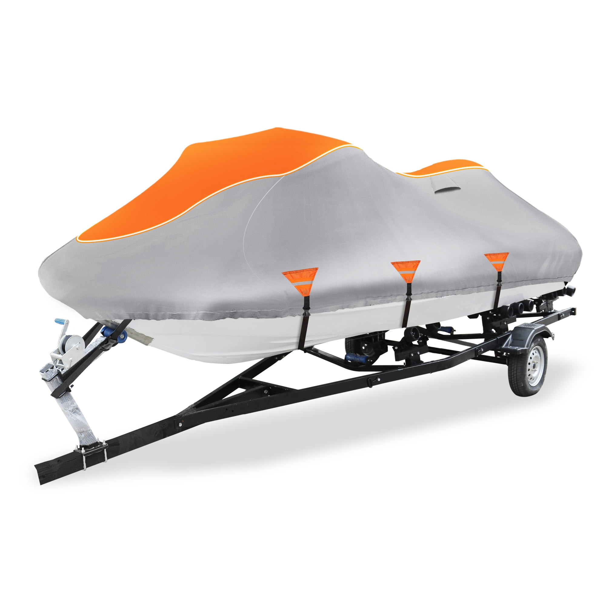Unique Bargains 1 Seater 300D Duty Oxford Waterproof Cover Silver Orange 116"-125"
