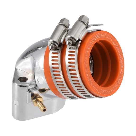 Unique Bargains 1 Set 1.3" Intake ID Orange Motorcycle Carburetor Interface Intake Manifold Inlet Pipe for GY6-125 150
