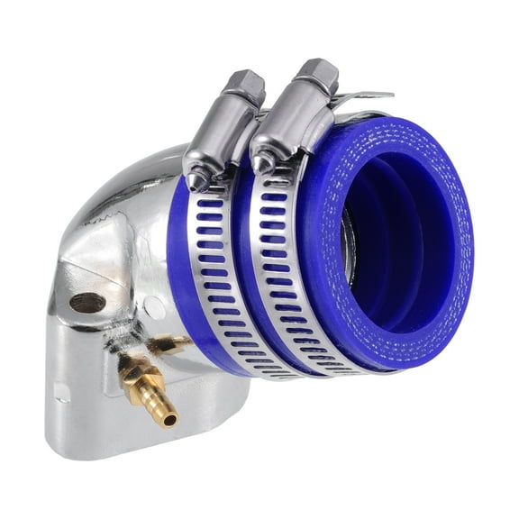 Unique Bargains 1 Set 1.30" Intake ID Blue Motorcycle Carburetor Interface Intake Manifold Inlet Pipe for GY6-125 150
