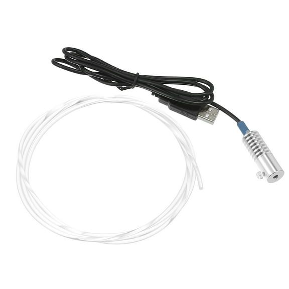 Unique Bargains 1 Set 1.5m 4.92ft 3mm 0.12" Car PMMA Side Glow Fiber Optic Cable with Blue LED Illuminator