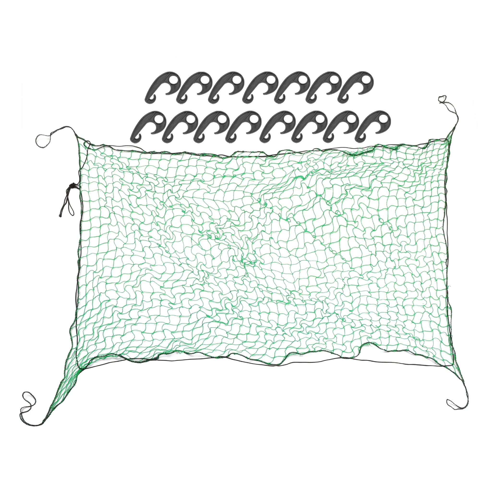 Unique Bargains 1 Set 1.5x2.2m Universal Trailer Cargo Net Pickup Truck Trailer Net Scalable Polyethylene Green