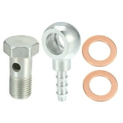 Unique Bargains 1 Set 10mm Diameter M10x1.0 Car Banjo Hose Barb Bolt Fittings Universal Banjo Fitting with Washers