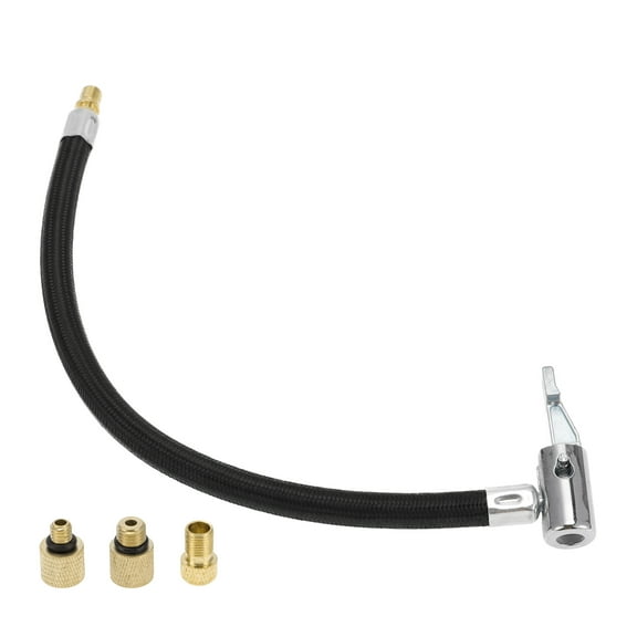 Unique Bargains 1 Set 11.42inch 15.5mm OD Tire Inflator Extension Tube with Thread Adapter 0.305inx32TPI for Car Bicycle