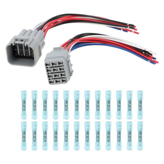 Unique Bargains 1 Set 12 Pins 18AWG Headlights Wire Connector Adapter Pigtail 5.91" LongWaterproof Electrical Car Auto Wire Connector