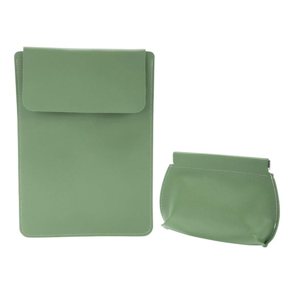 Unique Bargains 1 Set 12" Tablet and Laptop Sleeve with Accessories Pouch Green