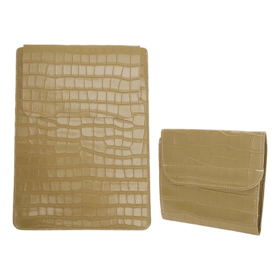 Unique Bargains 1 Set 15.6-16" Tablet and Laptop Sleeve with Accessories Pouch Khaki