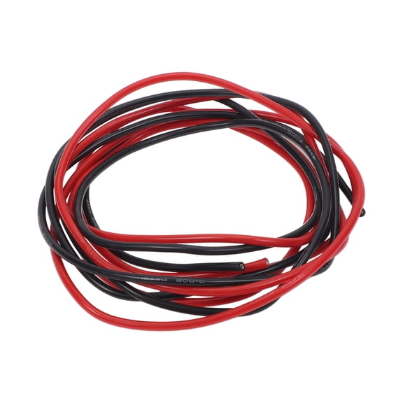 Unique Bargains 1 Set 16AWG Universal Ground Wire Car Radio, Automotive, Car speakers Power Wire Fully Insulated& Soft Touch Jacket TC Black,Red 5FT Black+5FT Red