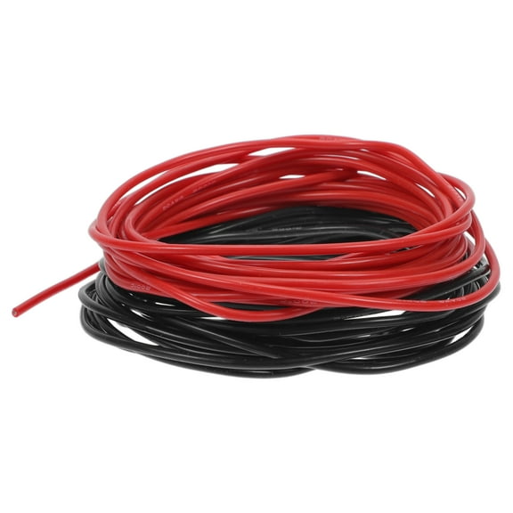 Unique Bargains 1 Set 20AWG Universal Ground Wire Car Radio, Automotive, Car speakers Power Wire Fully Insulated& Soft Touch Jacket TC Black,Red 10FT Black+10FT Red