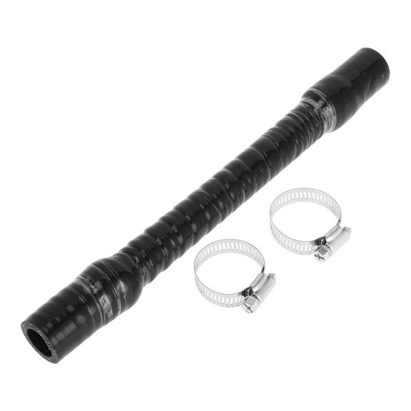 Unique Bargains 1 Set 20mm/0.79" ID 300mm/11.81" Length 0 Degree Black Car Silicone Hose with Clamps Coolant Hose Universal
