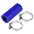 thumbnail image 1 of Unique Bargains 1 Set 22mm 0.87" ID 76mm 2.99" Length 0° Blue Car Silicone Hose with Clamps, 1 of 7