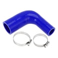 thumbnail image 1 of Unique Bargains 1 Set 25-38mm 0.98"-1.5" ID 102mm 4.02" Length 90° Blue Car Silicone Hose with Clamps Universal, 1 of 7