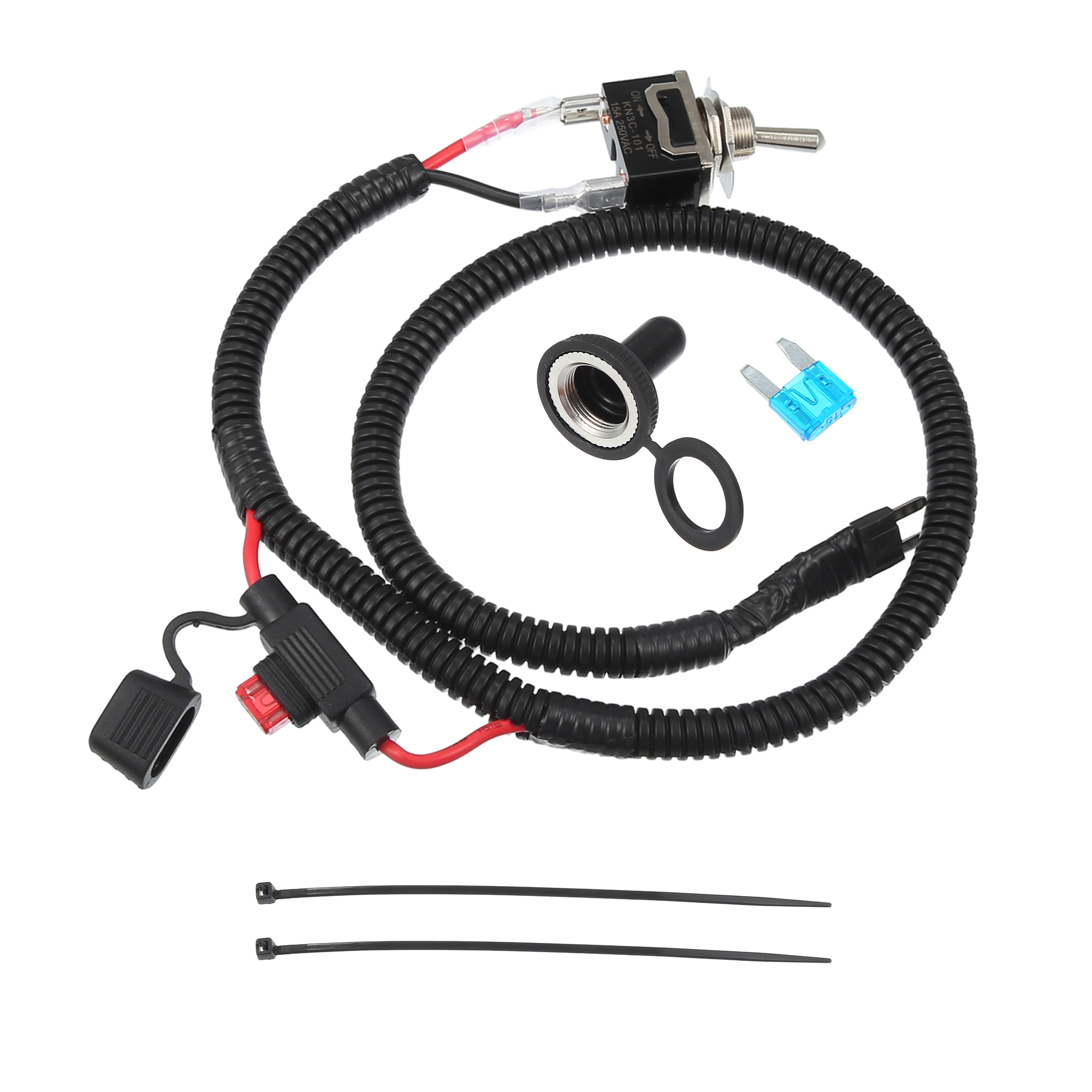 Unique Bargains 1 Set 28.23" Universal Automotive Switched Fuse Bypass Kit